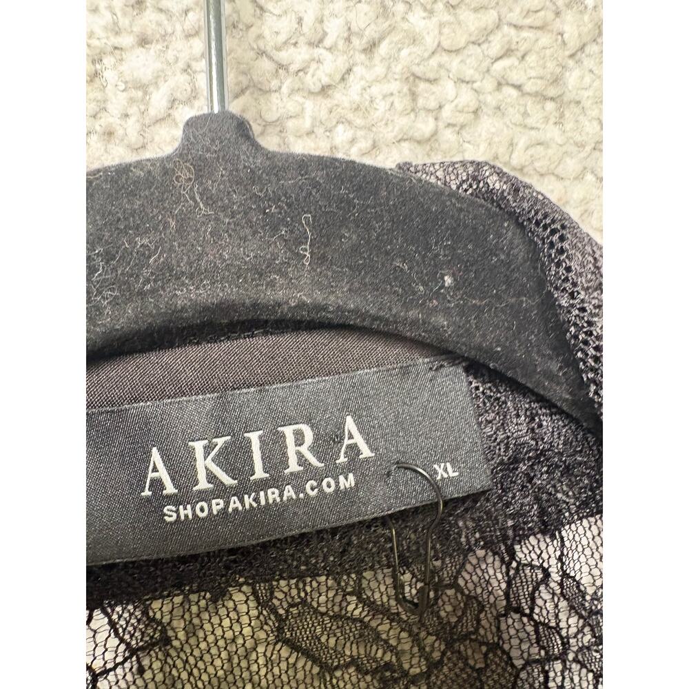 AKIRA XL Black Sheer Floral Lace Blazer Gothic Romantic Jacket - Picture 3 of 6
